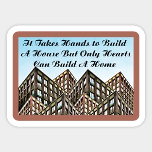 Building quotes typography Sticker